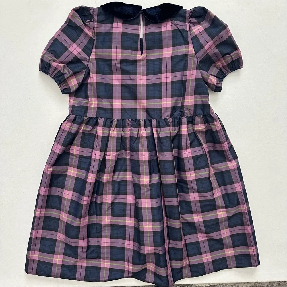 Vineyard Vines Girls' Collared Taffeta Holiday Dress Size M